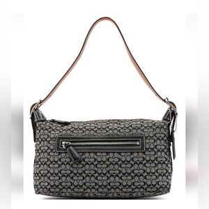 Coach 6332 Signature C Mini Hobo Jacquard Leather Shoulder Bag.